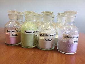 Rare Earth Minerals in Jars