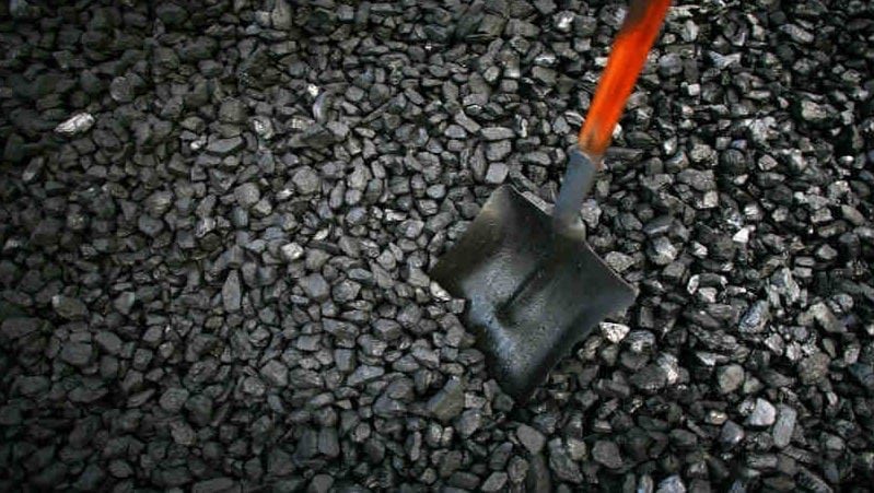 Coal Production shovel in coal