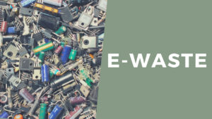 e-waste image of metals from old computers and smart phones.